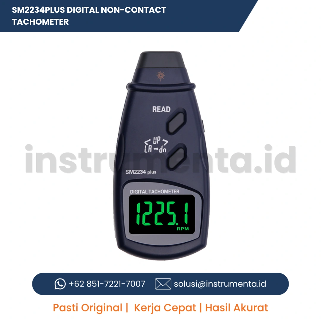 Ready Stock SM2234PLUS DIGITAL NON-CONTACT TACHOMETER Alat Ukur Kecepatan Putaran Rotasi Laser Tanpa Kontak